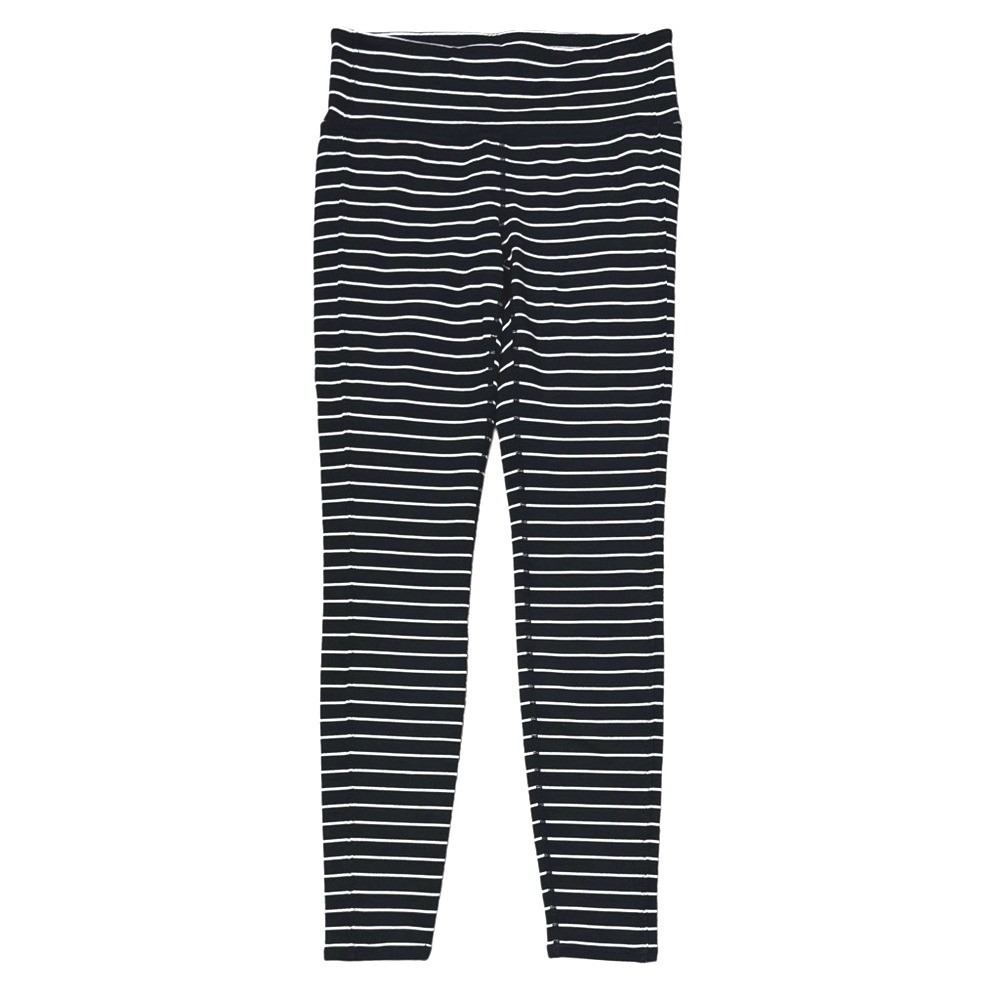 Athleta Shataruga Striped Yoga Athletic Leggings Black White Women Size S‎